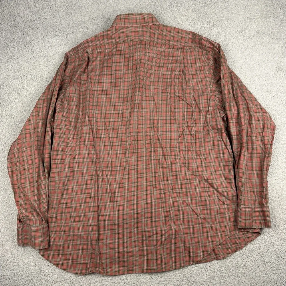 Polo Ralph Lauren Regent Shirt Mens 2XL Red Tartan Plaid Button Down Classic Fit